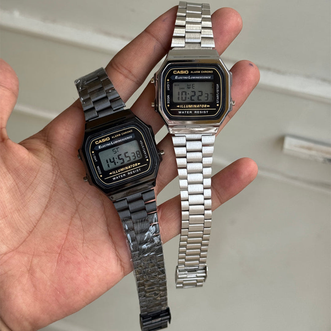 Digital Casio Vintage 7A Watch Combo with 6 Month Warranty