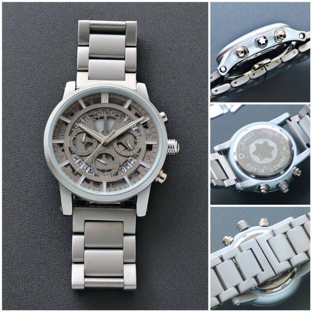 Montblanc Matte Grey Chronograph – Premium Edition | 6 Month Warranty