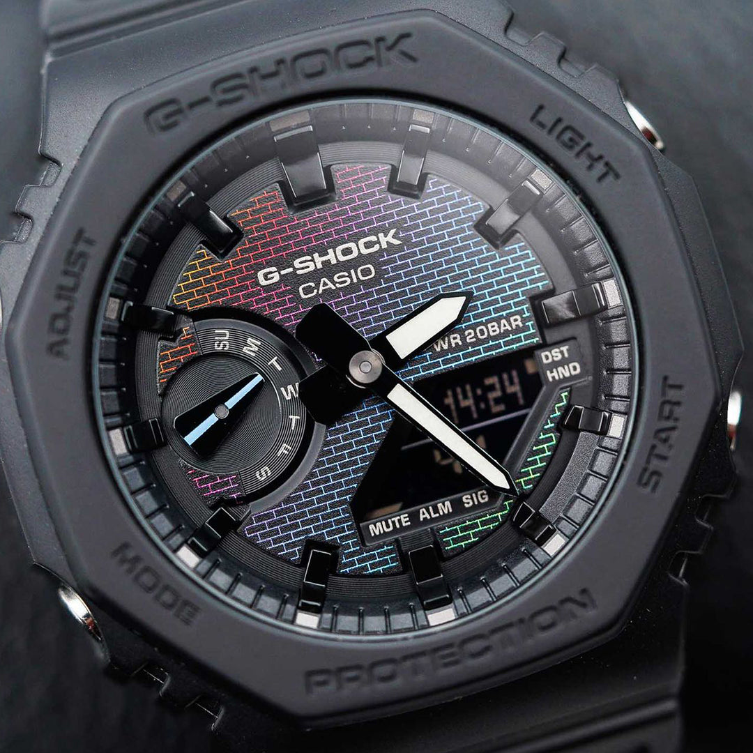 Casio G-Shock Casio OAK GA-2100RW-1A Rainbow Dial – 6 Month Warranty