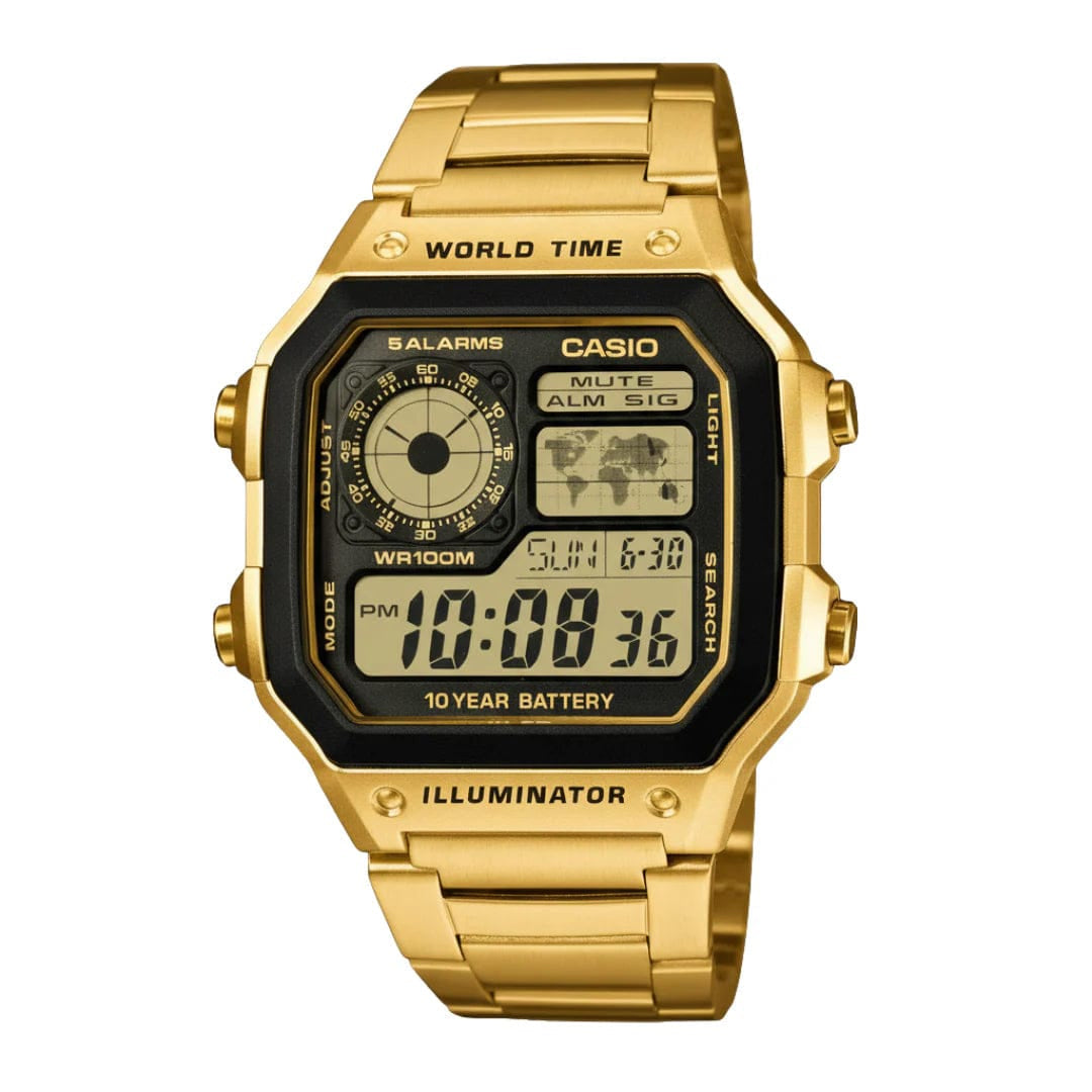 Casio Royale AE-1200WHD-1AV – Iconic World Timer | 6 Month Warranty