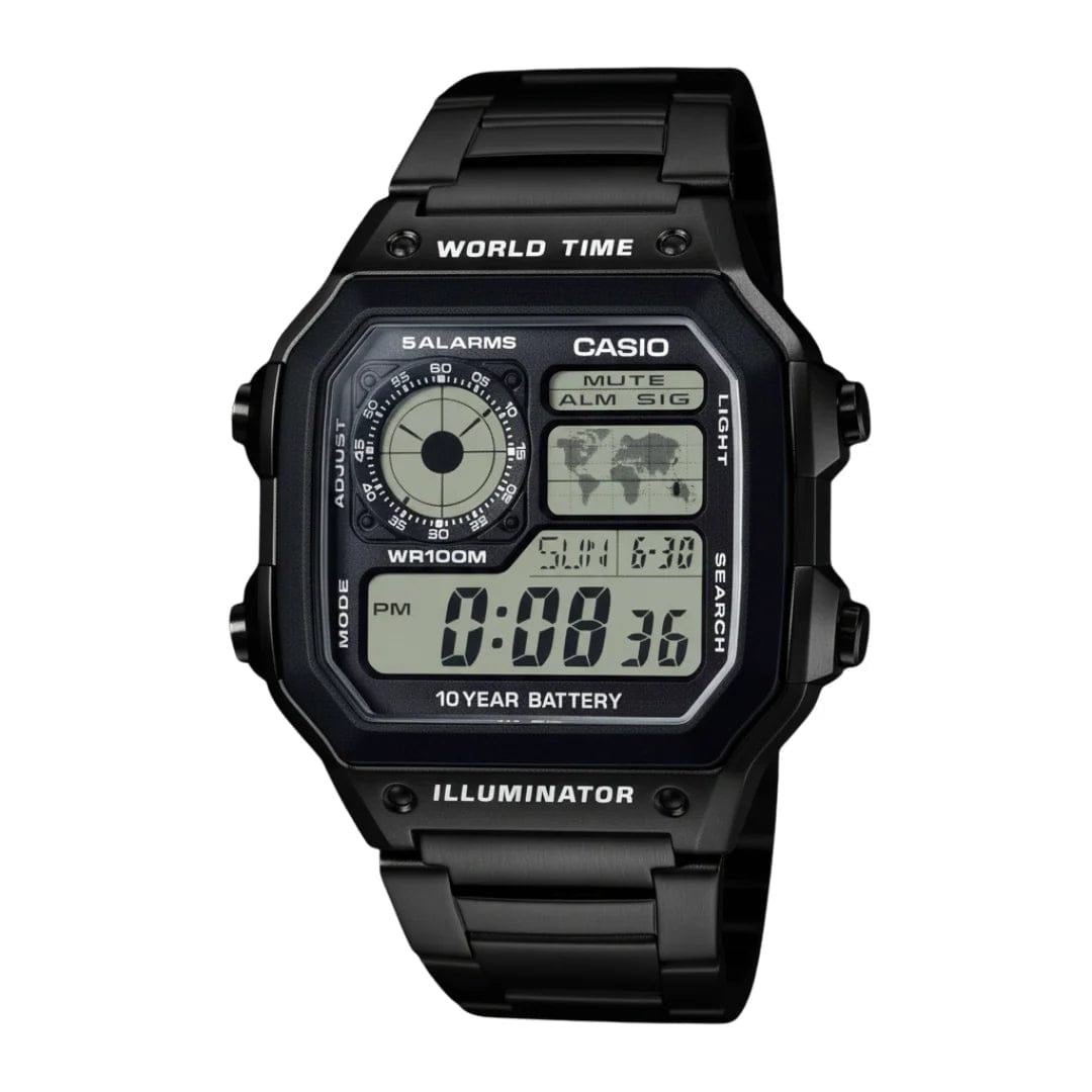 Casio Royale AE-1200WHD-1AV – Iconic World Timer | 6 Month Warranty
