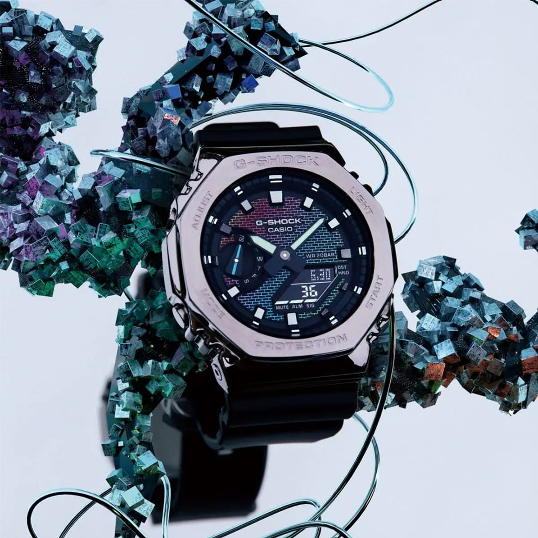 Casio G-Shock Casio OAK GA-2100RW-1A Rainbow Dial – 6 Month Warranty