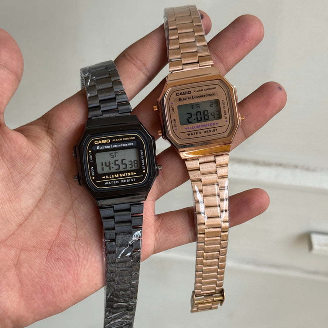 Digital Casio Vintage 7A Watch Combo with 6 Month Warranty