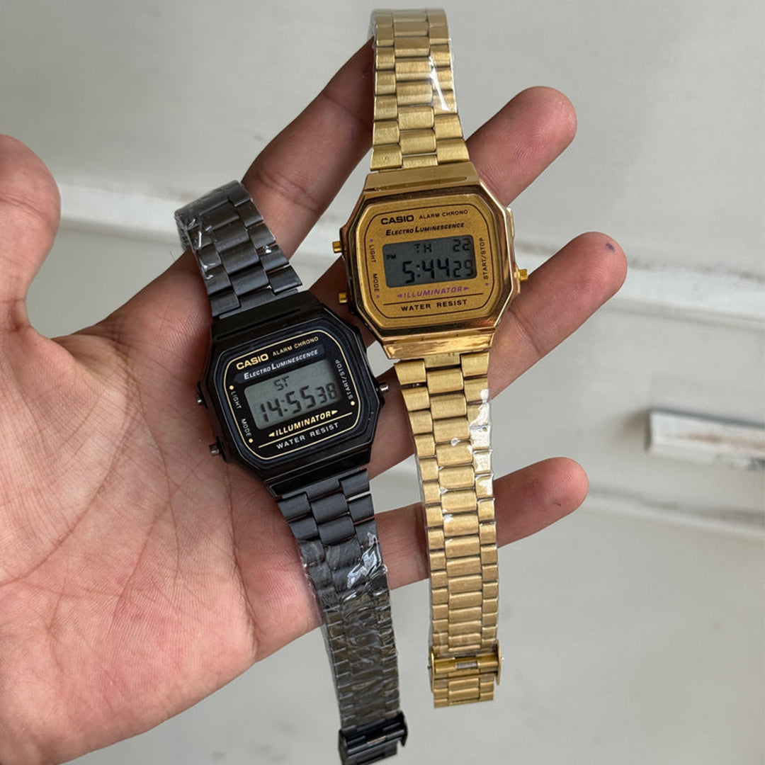 Digital Casio Vintage 7A Watch Combo with 6 Month Warranty
