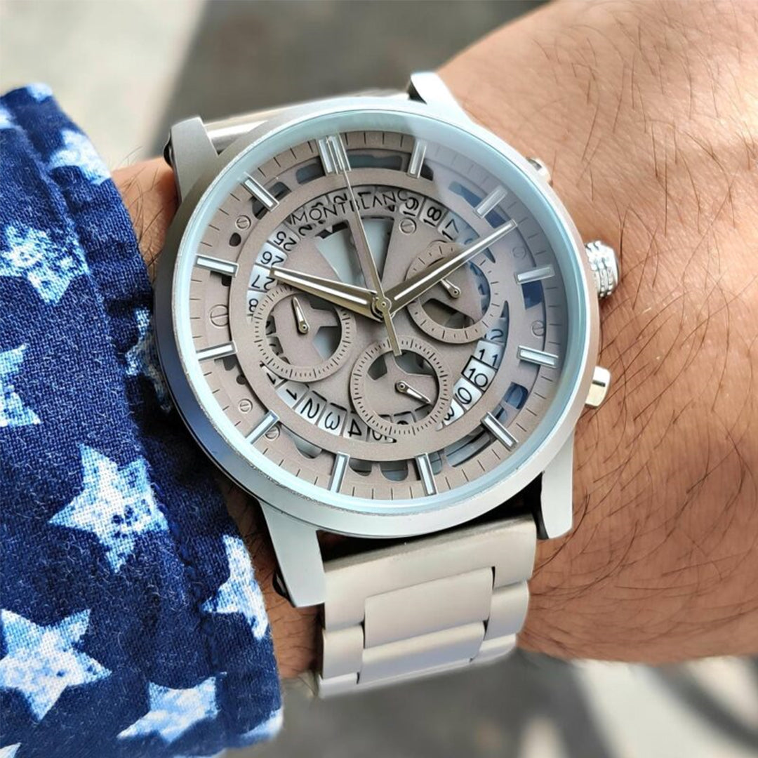 Montblanc Matte Grey Chronograph – Premium Edition | 6 Month Warranty