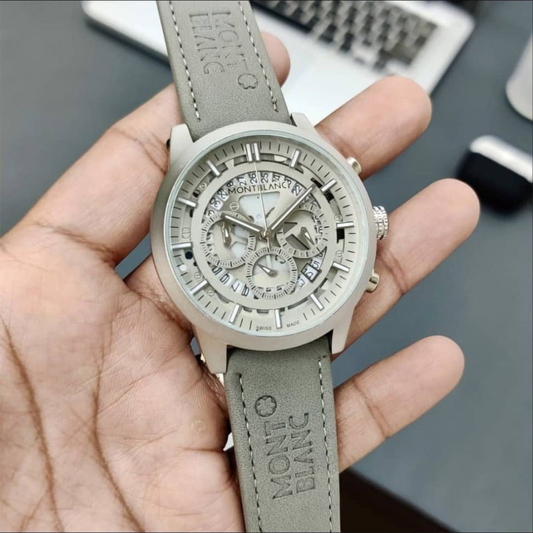Montblanc Matte Grey Chronograph – Premium Edition | 6 Month Warranty